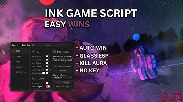 [NEW OP] Ink Game Script - Auto Win, Glass Esp, Kill Aura & More *NO KEY!!*