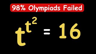 Olympiads How To Solve For T T maths