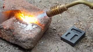 How To Melt GOLD in HOME Using a Brick and Butane Gas