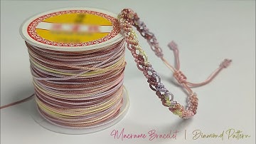 DIY Macrame Bracelet | Diamond Pattern | Macrame Bracelet Tutorial