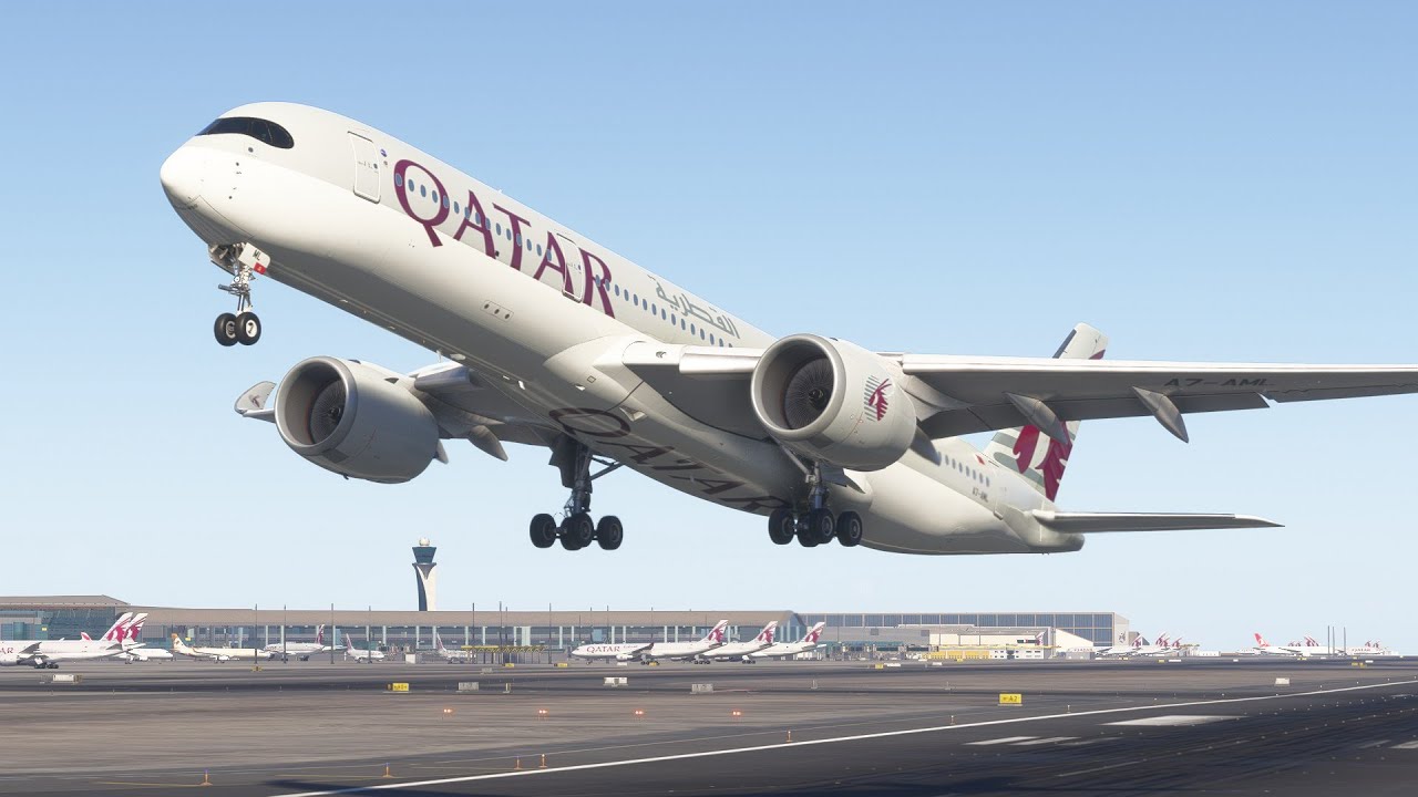 Доха - Амстердам | Авиасимулятор Qatar A350