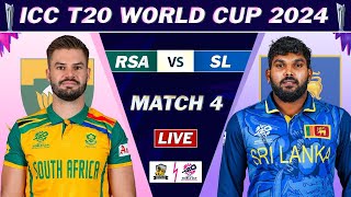 ICC T20 WORLD CUP 2024 : SRI LANKA vs SOUTH AFRICA MATCH 4 LIVE COMMENTARY| SL vs SA LIVE | SA BAT