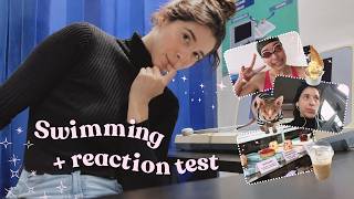 Swimming, then finding out if my reaction time is any good!