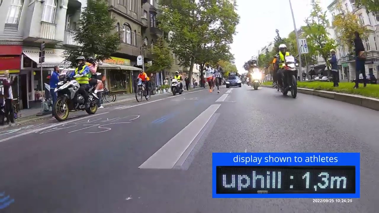 Berlin Marathon 2022 - Demonstration of Pace Display System vers.2025