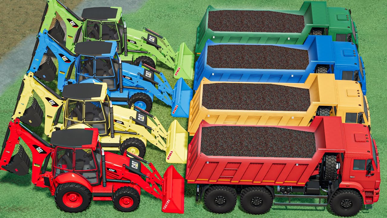 TRUCKS With Colors - OLIVES LOADING with LOADERS - Farming Simulator 22