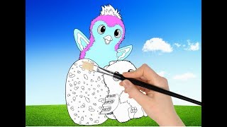 Hatchimals Coloring Pages Simple and Easy Tutorial For Kids With Colleggtibles and Penguala