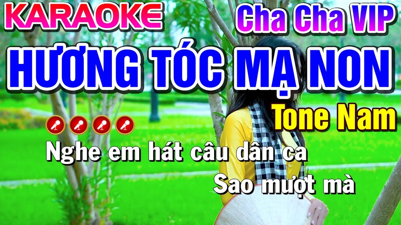 Bài hát karaoke hương tóc mạ non beat chuẩn  YouTube