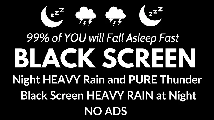 99% of YOU will Fall Asleep Fast with Forest Beautiful Heavy Rain & Thunder 💤 Black Screen No Ads