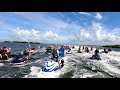 Crazy! Hundreds of Jet Skis Riding through Key Largo (JetSki Invasion)