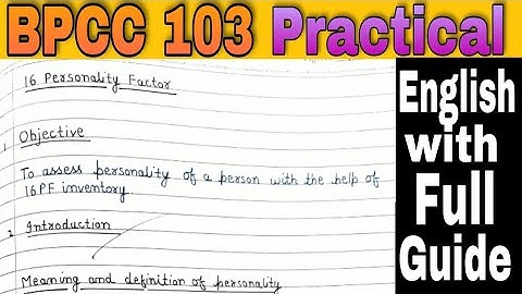 IGNOU BPCC 103 practical+File English | IGNOU me practical kaise hota hai | kapildharad