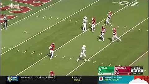 North Texas fake fair catch vs Arkansas
