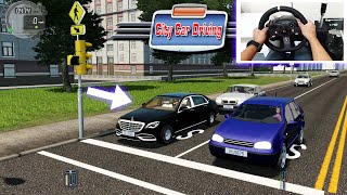 Mercedes Maybach S650 2019 - City Car Driving | Steering Wheel Gameplay screenshot 2