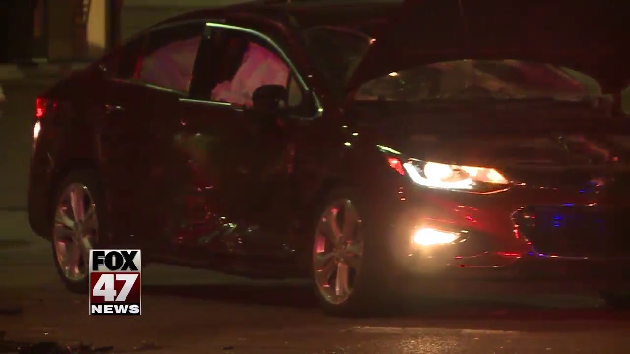 Rollover crash closes Saginaw Hwy in Lansing Township - YouTube