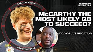J.J. McCarthy's in the BEST POSITION long term among rookie QBs! - Damien Woody | SportsCenter