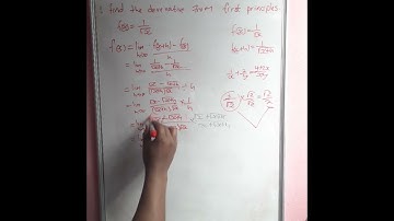 finding the derivative from first principle of f(x)= 1/rootX