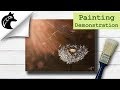 Acrylic painting demonstration dandelion
