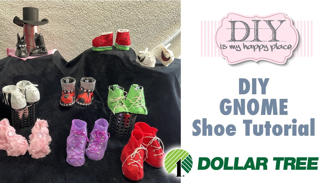 Gnome Shoe Tutorial // DIY Dollar Tree Gnome Shoes 