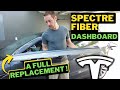 NEW! Tesla Silver Spectre Fiber Dashboard | Model Y Model 3 | Replacement Dash | Fusion Motorsports