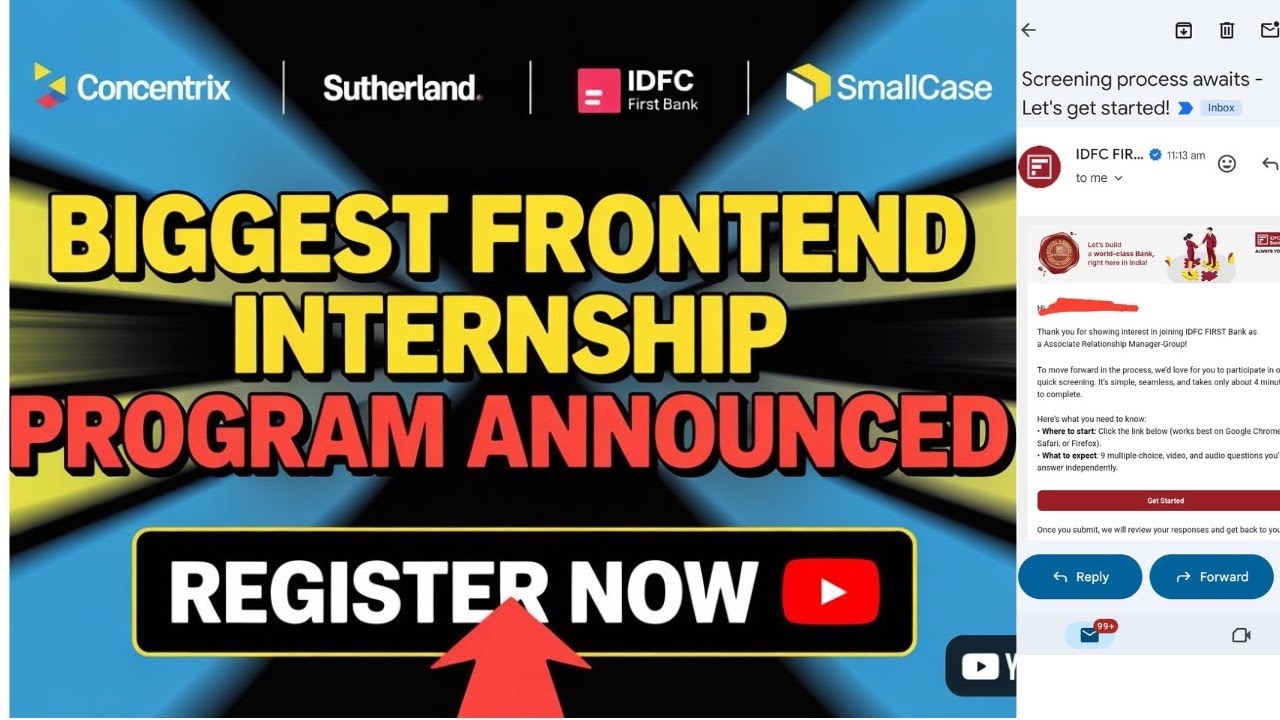 Biggest Frontend Internship Program Announced | Concentrix, Sutherland ...