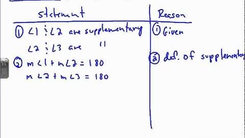 Congruent Supplements Proof