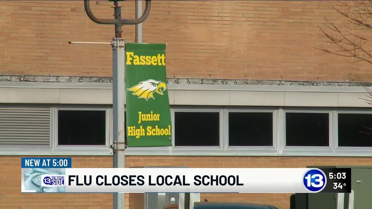 Flu closes 2 local schools - YouTube