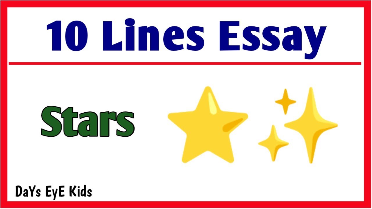 essay on stars for class 8