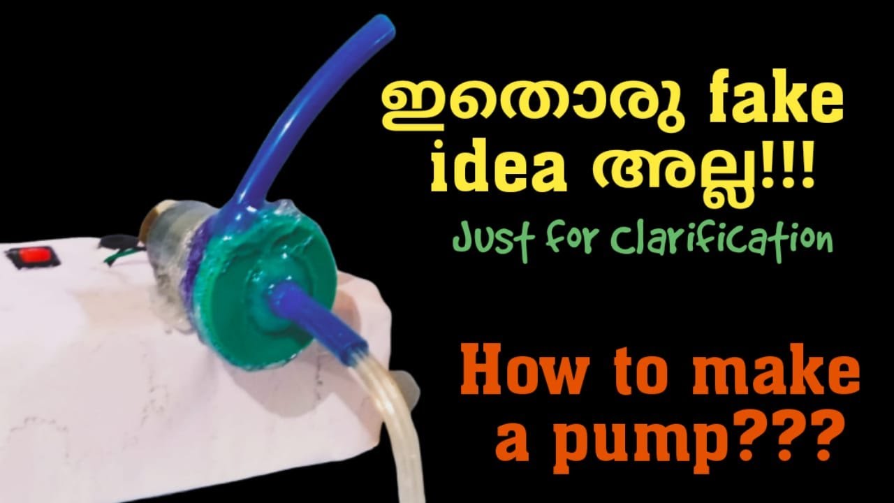 HOW TO MAKE SIMPLE PUMP AT HOME #TechVSpoT - YouTube