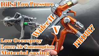 Anest Iwata Wider4L v Porphis PRD817, LPH400 Low Pressure Low Overspray, Material Saving Spray Guns 