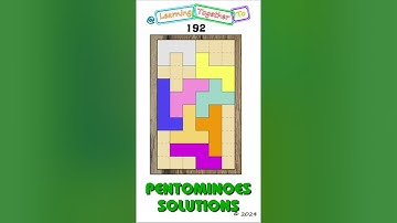 Not an image. #192 (Solution SETUP) Pentominoes Math Puzzle #mathchallenge #Shorts #puzzlegame