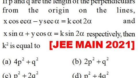 If p and q length of the perpendiculars from the origin on  lines, \[x\cos ec\alpha  - y\sec \alpha