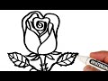 How to draw a rose easy  drawing flowers on a whiteboard