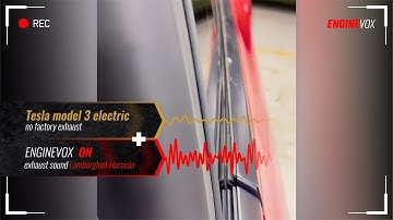 Electronic active sound exhaust system Tesla model 3 electric #ENGINEVOX