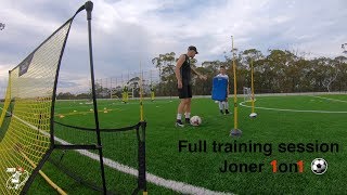 FULL soccer training session with young baller Aidyn | Joner 1on1 football training | Drills