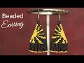 Beaded Sun Rays Earring |  Fringe Earring | Native American Style | How to Make #diy #howto #earring