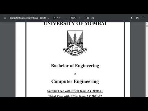 Second Year Computer Engineering Syllabus Mumbai University | AY 2021-22 | Sem 3 & 4 | BE Comp. Eng.