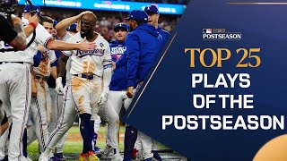 The Top 25 Plays of the 2023 Postseason! (Legendary homers, incredible catches, and more!)