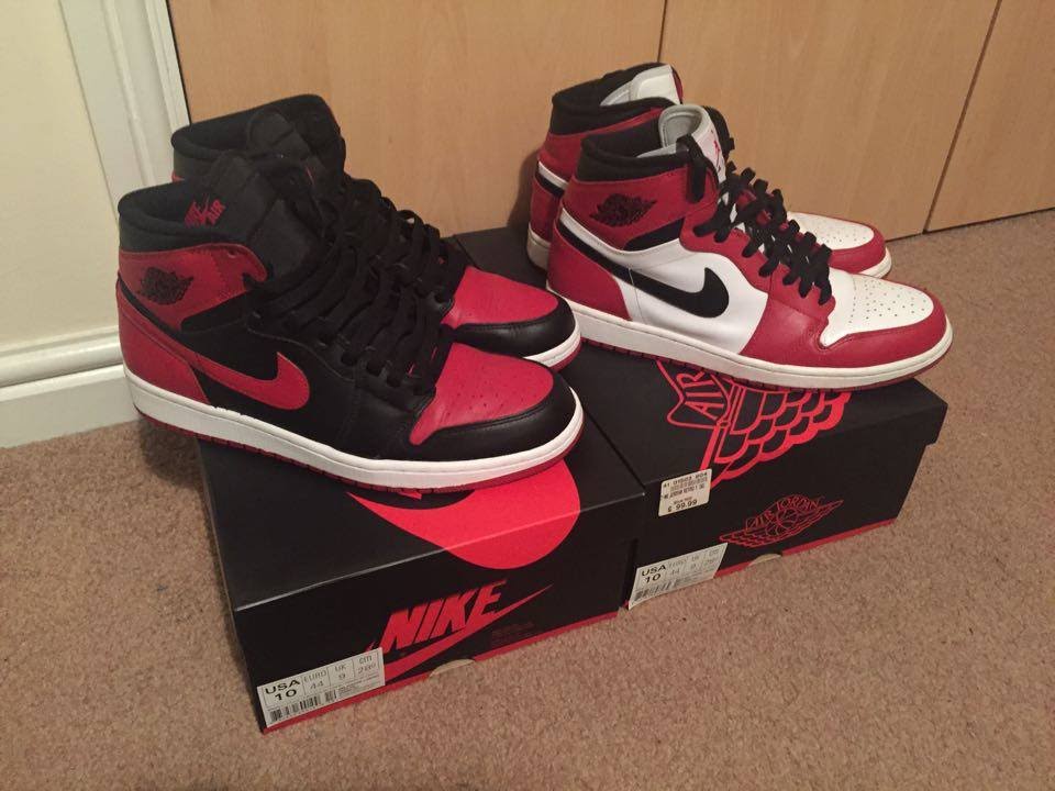 air jordan 1 chicago and bred