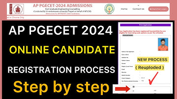 AP PGECET 2024 CANDIDATE REGISTRATION NEW PROCESS | AP PGECET STEP BY STEP APPLICATION
