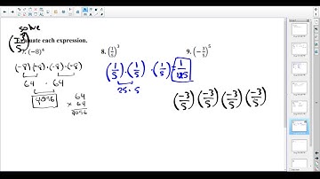 8th Grade Chapter 1-2 Powers and Exponents