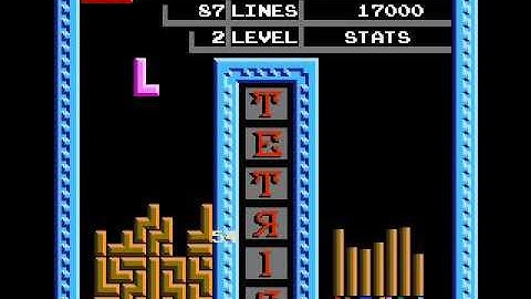 NES Tengen Tetris Infinite Konami Code S Tetrimino