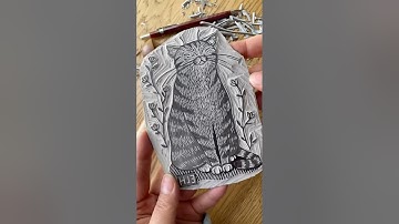 ✨ Happy Tabby ✨ start-to-finish linocut block print #linocut #printmaking