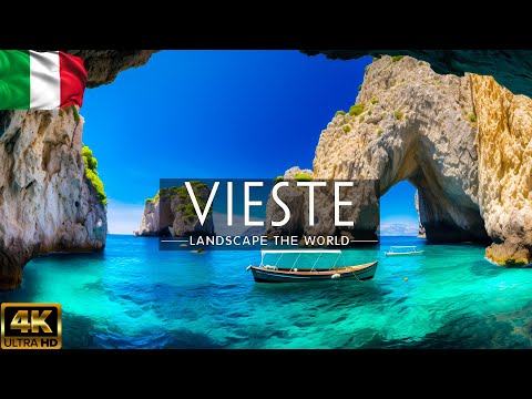 FLYING OVER VIESTE, ITALY (4K UHD) -Wonderful Natural Landscape With Calming Music For New Fresh Day