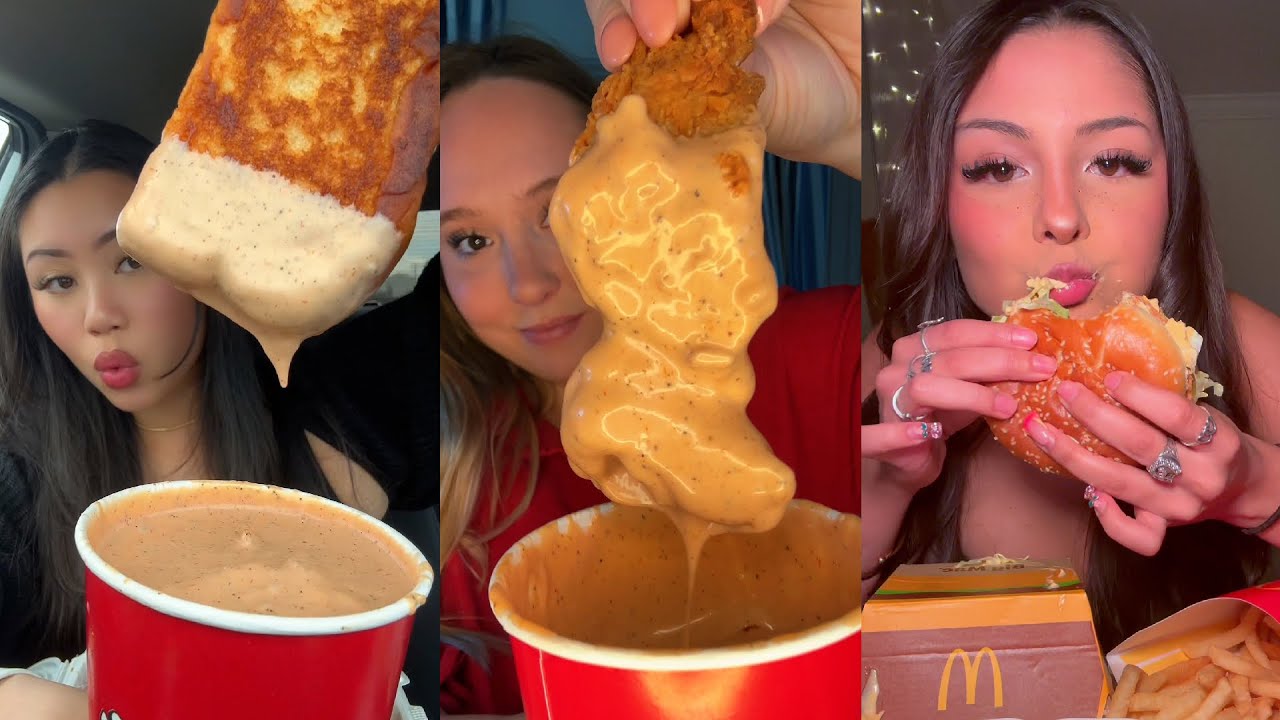 Подборка TIKTOK Mukbang | Cane's, McDonald's, Crumbl, KFC, Wingstop и другие!