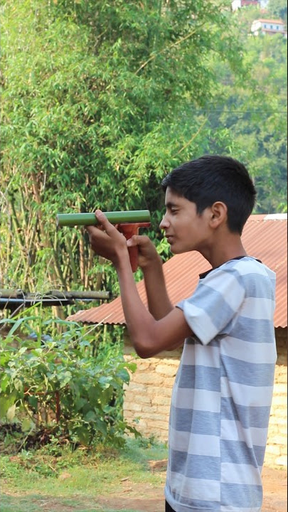 How To Make Bamboo Gun For Brother, Simple Idea || Easy To Make #shorts