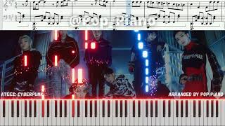 Ateez (에이티즈) Cyberpunk PIANO TUTORIAL (피아노 튜토리얼)