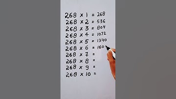 write the Table of 268 in 20 second only..#maths #hack #mathstricks ‎@study_care0 