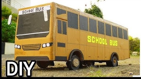Coolest Cardboard SCHOOL BUS | How to make a Amazing school bus from cardboard | DIY Channel