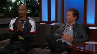 @MatthewMcConaughey  & @snoopdogg  on Getting High and Working Together @JimmyKimmelLive