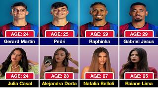 Barcelona Players Wives & Girlfriends Age Comparison