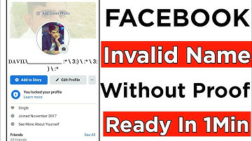 How To Make Invalid Name Id On Facebook Without Proof | Make Invalid Name Facebook Account |
